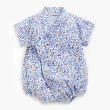 Load image into Gallery viewer, BRS9038LS-Summer floral cotton bathrobe short-sleeved bodysuit