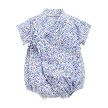 Load image into Gallery viewer, BRS9038LS-Summer floral cotton bathrobe short-sleeved bodysuit