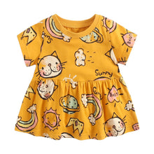 Load image into Gallery viewer, BDS9050DS-Summer cat print short-sleeved cute dress