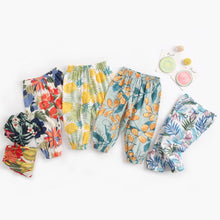 Load image into Gallery viewer, 906XPA-Summer thin European and American floral anti-mosquito pants
