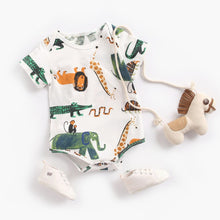 Load image into Gallery viewer, BRS9049LS-Summer animal print short-sleeved sweater