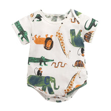 Load image into Gallery viewer, BRS9049LS-Summer animal print short-sleeved sweater