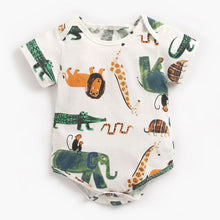 Load image into Gallery viewer, BRS9049LS-Summer animal print short-sleeved sweater