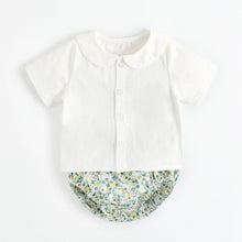 Load image into Gallery viewer, BCS2026LS-Summer floral doll collar shirt + briefs two-piece set