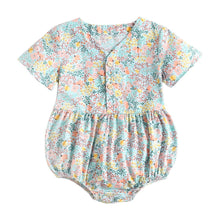 Load image into Gallery viewer, BRS2037LS-Summer Korean style floral short-sleeved bodysuit