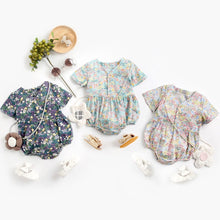 Load image into Gallery viewer, BRS2037LS-Summer Korean style floral short-sleeved bodysuit