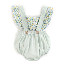 Load image into Gallery viewer, BRS2044LS-Summer Korean style suspenders fake two-piece floral bodysuit