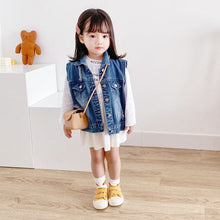 Load image into Gallery viewer, 20070SE-Korean Spring and Summer New Boys' Ripped Loose Vest Girls' Denim Vest Jacket Air Conditioning Top