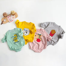 Load image into Gallery viewer, BRW2096LS-Spring and Autumn Korean Style Cartoon Print Long Sleeve Bodysuit