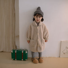 Load image into Gallery viewer, 28103SE-Winter Korean style boys and girls mid-length lambskin coat