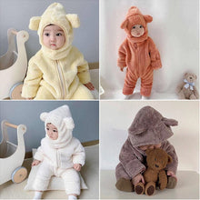 Load image into Gallery viewer, D20320LS-Winter Sherpa Cute Warm Climbing Suit + Hat Two-piece Set