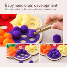 Load image into Gallery viewer, PMZ1258AC-Puzzle color classification flower rainbow board clip ball toy