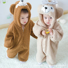 Load image into Gallery viewer, WH92604LS-Children's clothing ins popular baby cartoon bear jumpsuit children's autumn and winter baby romper crawling clothes