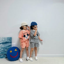 Load image into Gallery viewer, <Taiwan Pavilion>MK0001-【Korean】MK striped short-sleeved top + shorts set