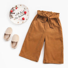 Load image into Gallery viewer, KPW8111PA-Spring and Autumn Corduroy Nine-point Korean Style Children's Wide-leg Pants