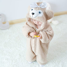 Load image into Gallery viewer, WH92604LS-Children's clothing ins popular baby cartoon bear jumpsuit children's autumn and winter baby romper crawling clothes