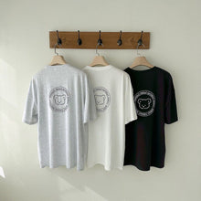 Load image into Gallery viewer, Y7320SE-Summer ins style bear letter print short-sleeved round neck T-shirt