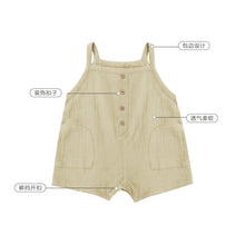 Load image into Gallery viewer, D24353LS-Summer pure cotton thin sling crawling suit