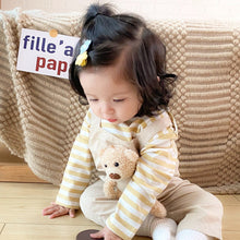 Load image into Gallery viewer, BRW1164PA-Spring and Autumn Korean Style Fake Two-Piece Bear Striped Overalls