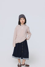 Load image into Gallery viewer, BB2624PCW-秋日條紋連帽長袖上衣