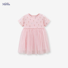 Load image into Gallery viewer, S1871DS-Summer European and American style mesh girls short-sleeved dress