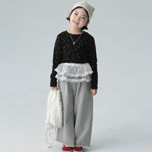 Load image into Gallery viewer, <Taiwan Pavilion> BB2442PCW-Autumn Girls Japanese Style Small Polka Dot Printed Long Sleeve Parent-Child Top