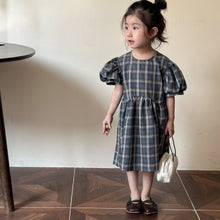 Load image into Gallery viewer, X85602TG-Summer plaid short-sleeved suit & dress