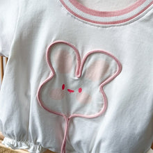 Load image into Gallery viewer, 2402388LS-Summer short-sleeved super cute little rabbit triangle bodysuit