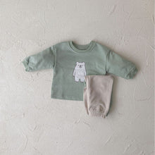 Load image into Gallery viewer, Y8307TG-Autumn Bear Print Top + Casual Pants Two-piece Set