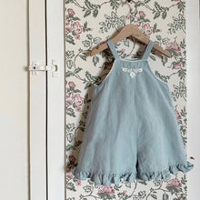 Load image into Gallery viewer, Y5408LS-Summer thin embroidered suspenders lace lotus leaf short skirt overalls