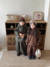 Load image into Gallery viewer, 25D02TG-冬季一體絨連帽加厚兩件套