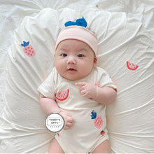 將圖片載入圖庫檢視器 24030420LS-韓版印花短款夏季連身衣+髮帶