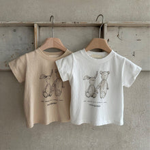 Load image into Gallery viewer, Y7419SE-Summer bunny print round neck cotton short-sleeved top