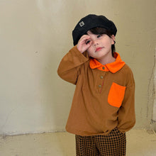 Load image into Gallery viewer, Q83222SE- Spring and Autumn Pure Cotton Children's Long Sleeve Bottom Polo Shirt