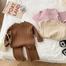 Load image into Gallery viewer, CY887TG-Children's Cable Knit Sweater 0-6 Years Old Autumn Korean Children's Clothing Girls Solid Color Autumn Clothes Tops Baby Clothes CY887