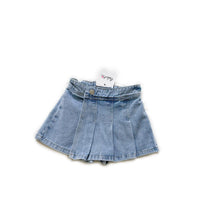 Load image into Gallery viewer, 199DS-Spring and Summer Girls Heavy Duty Pleated Denim Half-length Puffy Umbrella Skirt