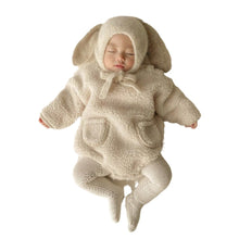 Load image into Gallery viewer, Y9395LS-Newborn double-faced fleece warm jumpsuit