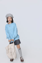 Load image into Gallery viewer, BB2616PCW-秋冬毛邊拼接中長版衛衣