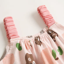 Load image into Gallery viewer, BCS1029LS-Summer cotton Korean style suspender top + butt pants two-piece set