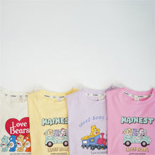 Load image into Gallery viewer, 24035SE-Spring and Summer Korean Short Sleeve Cotton Bear Printed T-shirt