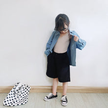 Load image into Gallery viewer, 195PCW-Spring and summer Japanese and Korean casual washed oblique parent-child shorts