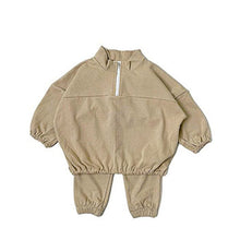 Load image into Gallery viewer, Y8353TG-Autumn Korean version for boys and girls, fashionable stand-up collar, zippered casual sweatshirt, two-piece set