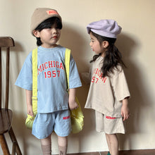 Load image into Gallery viewer, X83695TG-Summer Cotton Loose 1957 Short Sleeve Top + Shorts Set