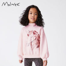 Load image into Gallery viewer, 8605SE-Autumn malwee European and American children's casual long-sleeved unicorn top