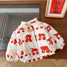 Load image into Gallery viewer, WY014SE-Winter Padded Thickened Children's New Year Greetings Jacket