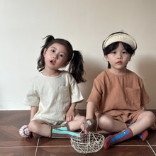 Load image into Gallery viewer, X85221TG-Summer pure cotton loose sports casual short-sleeved suit