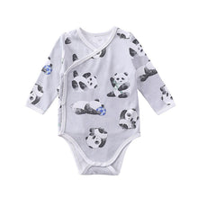Load image into Gallery viewer, D23230LS-Autumn cotton panda flower long-sleeved bodysuit