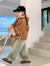 Load image into Gallery viewer, 2023D120SE-冬款美拉德連帽加厚皮毛外套