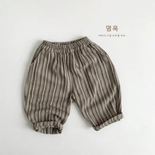 Load image into Gallery viewer, 88037PA-Summer Korean style versatile striped seven-point casual pants