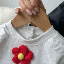 Load image into Gallery viewer, 2534007TG-秋季韓版嬰幼兒小花蕾絲長袖花邊棉質上衣長褲兩件套